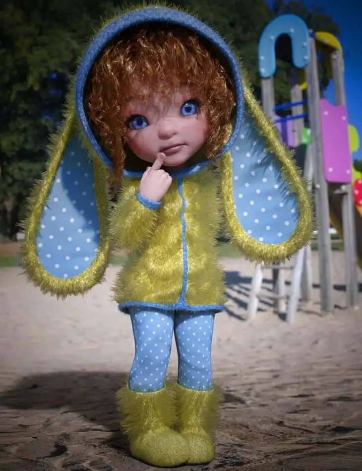 dForce BunnyBoo Outfit for Bugga Boo_DAZ3D下载站