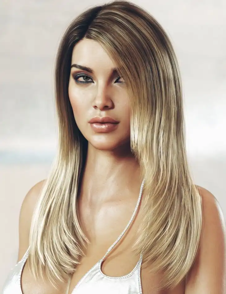 dForce Classic Long Side Bangs Hair for Genesis 9 and 8 Female_DAZ3DDL