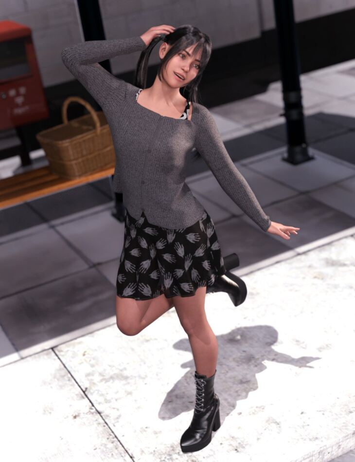 dForce Go To School Outfit for Genesis 9_DAZ3D下载站