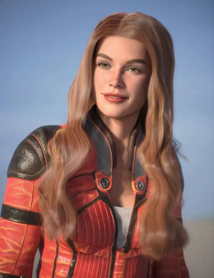 dForce LongGlam Hair for Genesis 9_DAZ3D下载站