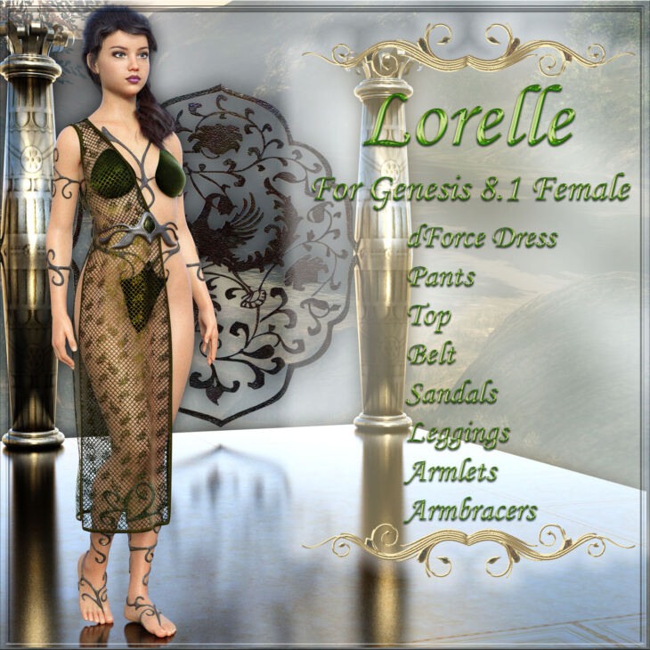 dForce Lorelle for Genesis 8.1 Female_DAZ3D下载站