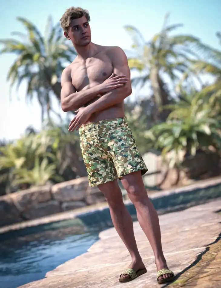 dForce Oliver Beachwear Outfit Texture Add-On_DAZ3DDL