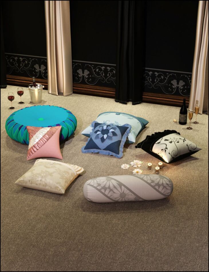 Decorative Pillows_DAZ3D下载站