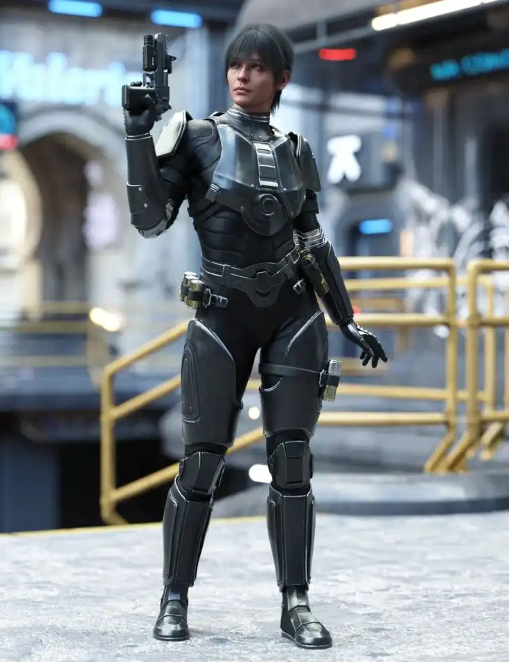 Futuristic Guardian Outfit for Genesis 9_DAZ3D下载站