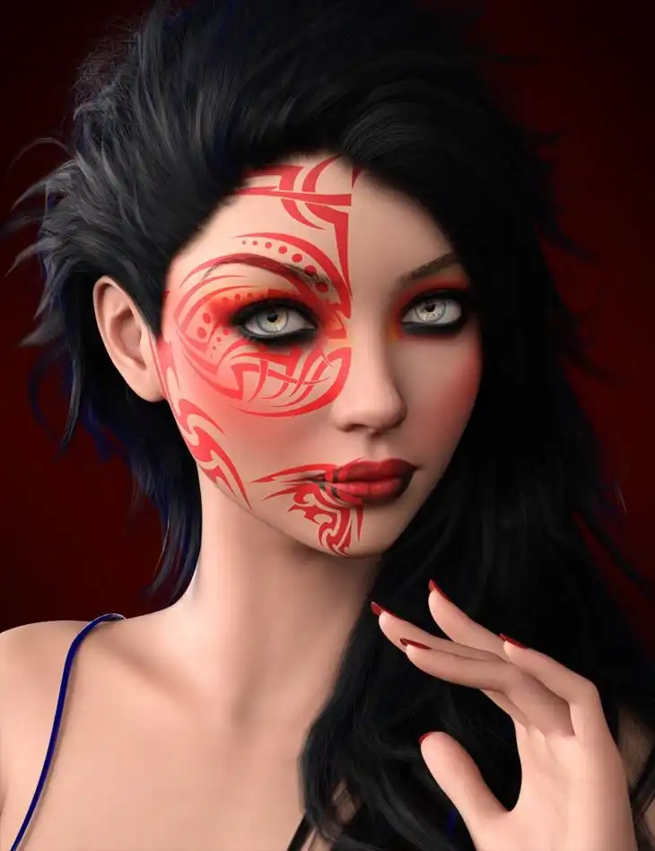 HLM Red Asian Flash for Genesis 9_DAZ3DDL