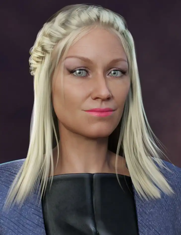 Long French Braid Hairstyle for Aubrey 8 and Genesis 8 Female(s)_DAZ3DDL