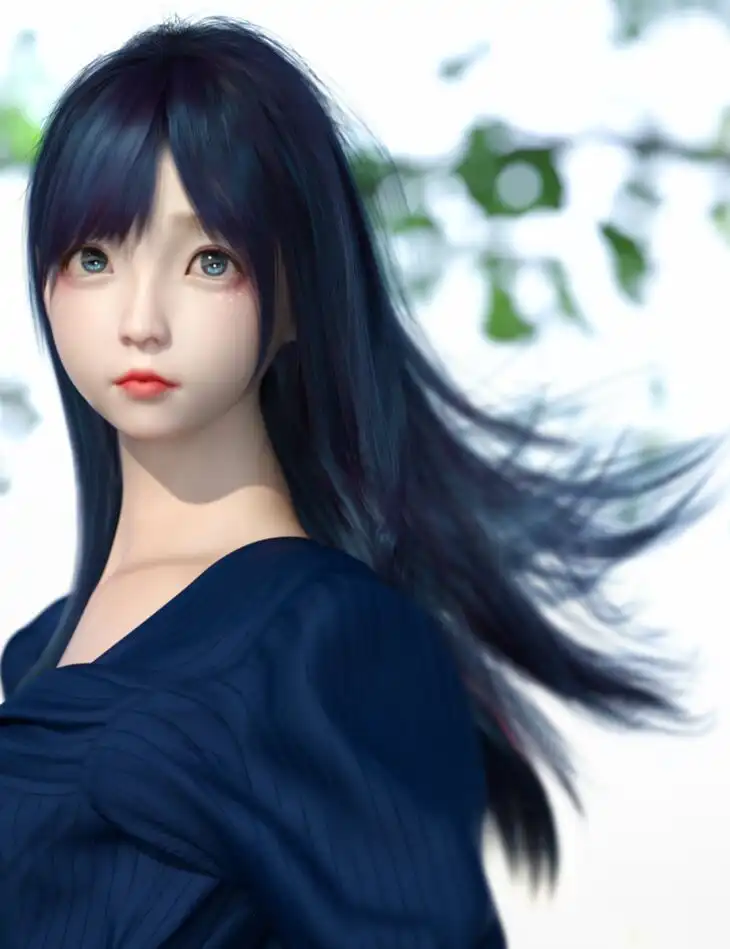 SU Everyday Long Hair for Genesis 9, 8.1, and 8 Female_DAZ3DDL