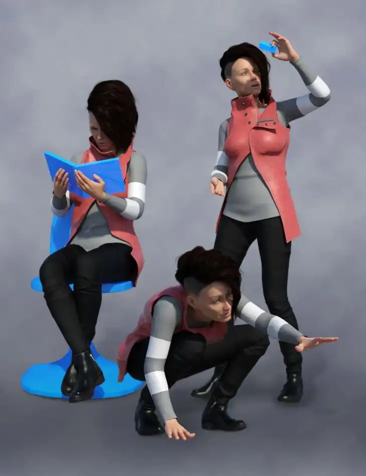 Scientific Pose Pack for Aubrey 8 and Genesis 8 Female(s)_DAZ3DDL