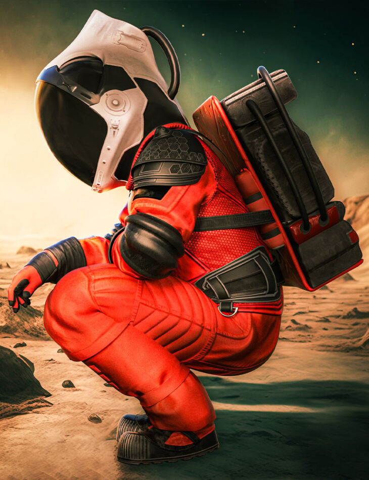 Space Suit Outfit Texture Add On_DAZ3D下载站