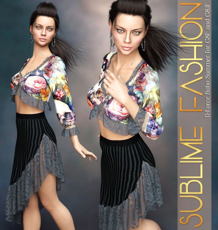Sublime Fashion for D-Force Boho Summer for G8F and G8.1F Females_DAZ3DDL