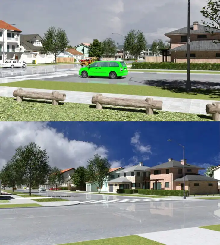 Suburban Neighbourhood Street For DAZ_DAZ3DDL