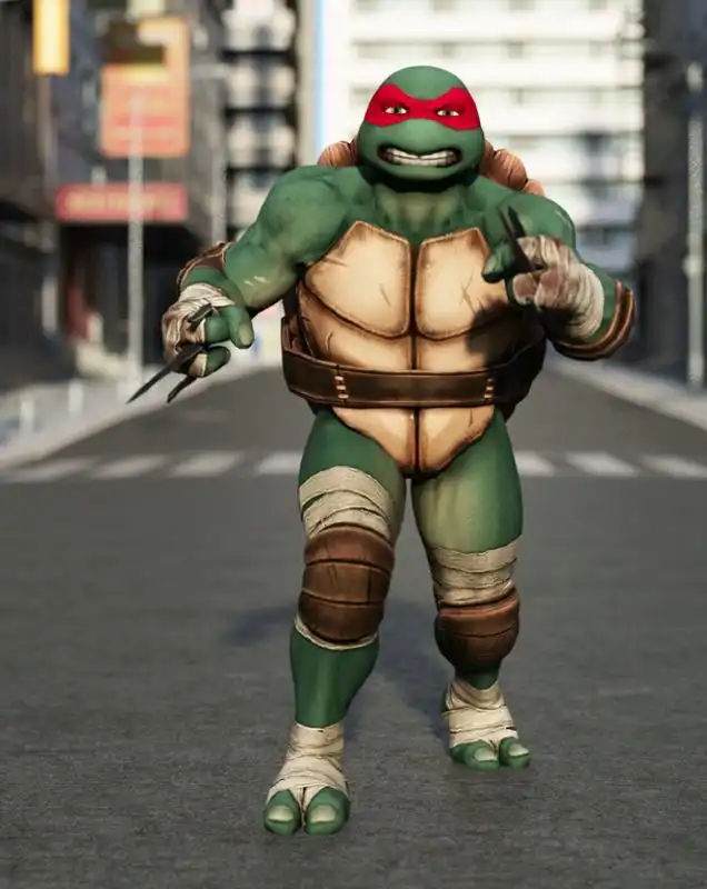 TMNT Raphael Stand Alone Figure For Daz Studio_DAZ3D下载站