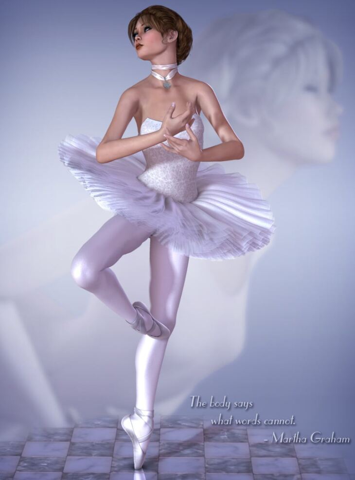The Art of Dance – Ballet V4 – Performance Fluffy Tutu_DAZ3D下载站