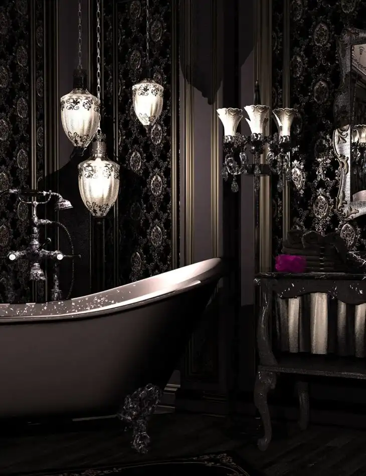 The Black House – Bathroom and Restroom_DAZ3D下载站