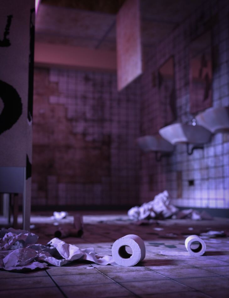 Toilet Paper On The Floor_DAZ3D下载站