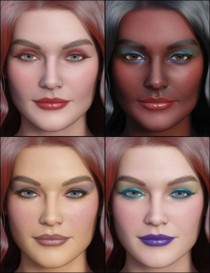 Ultimate Makeup Layer System for Genesis 9_DAZ3D下载站