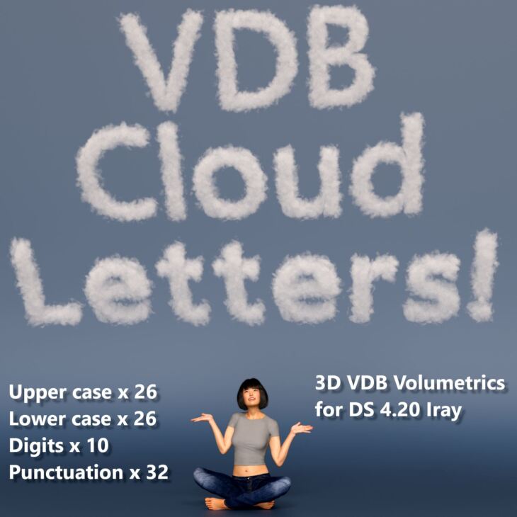 VDB Cloud Letters_DAZ3D下载站