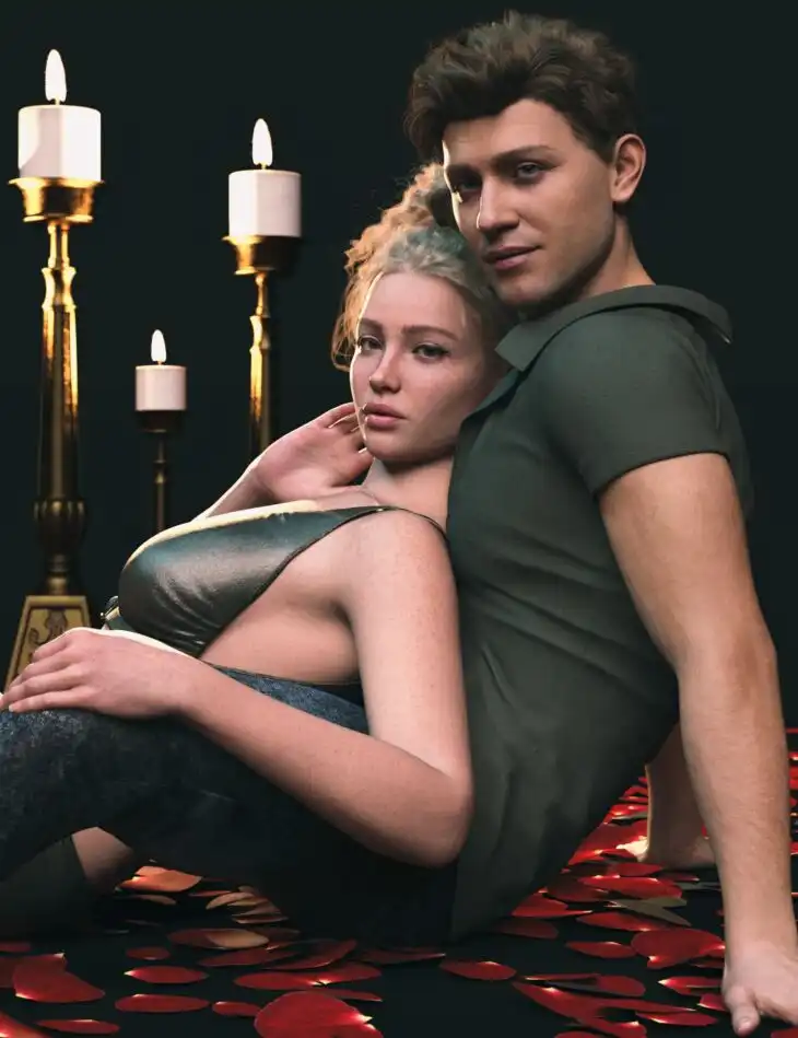 Z Loved Up Couple Poses for Genesis 9 and 8_DAZ3DDL