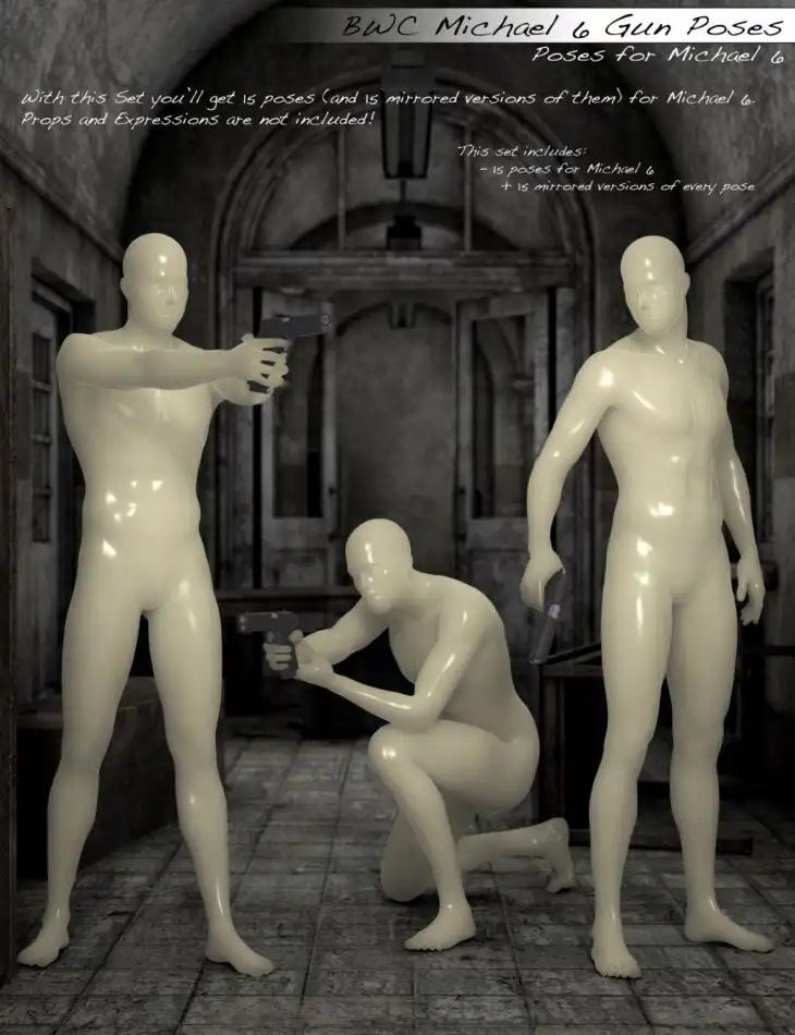 BWC Michael 6 Gun Poses_DAZ3DDL