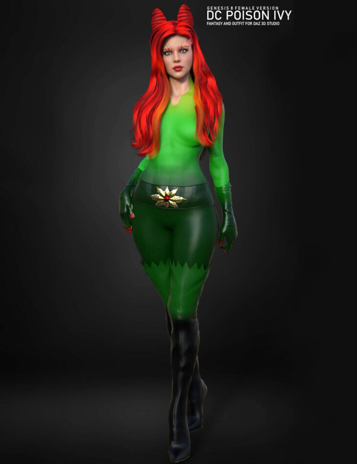 DC Poison Ivy Outfit For G8F_DAZ3D下载站