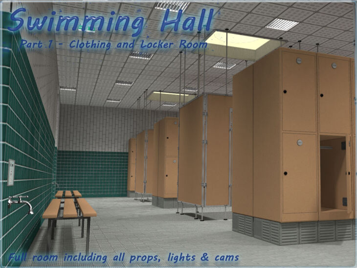 Swimming Hall Part 1 – Clothing and Locker Room_DAZ3D下载站