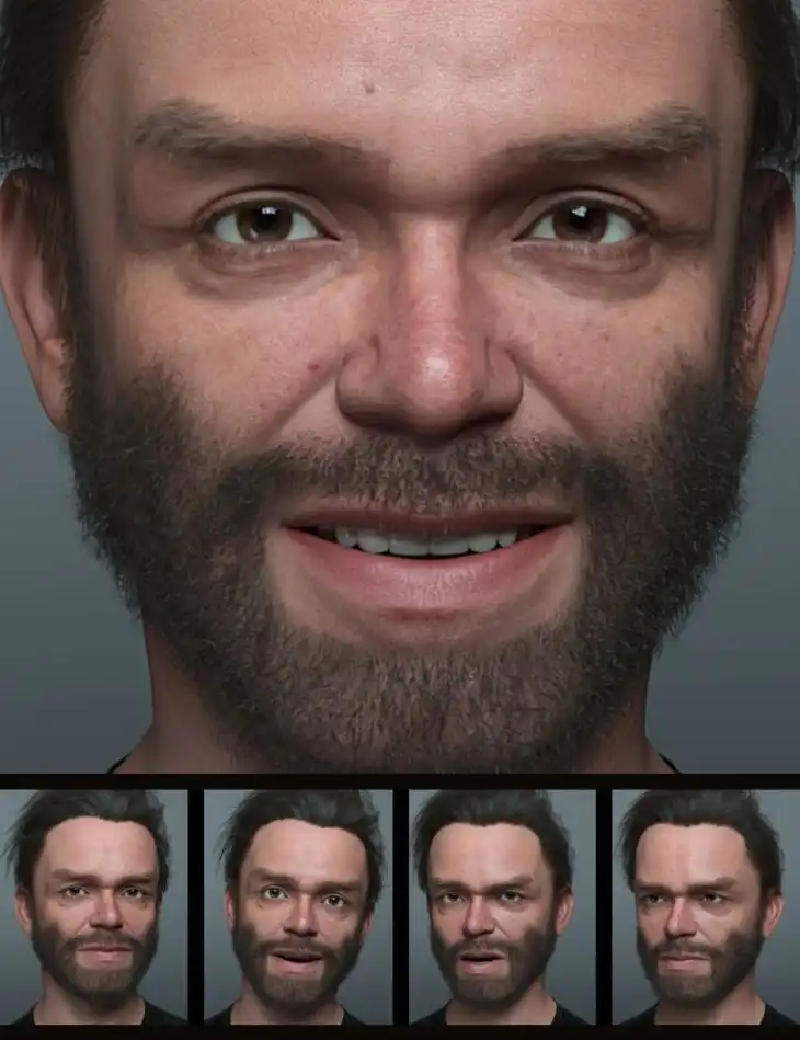 The Expression Collection for Zack 9_DAZ3D下载站
