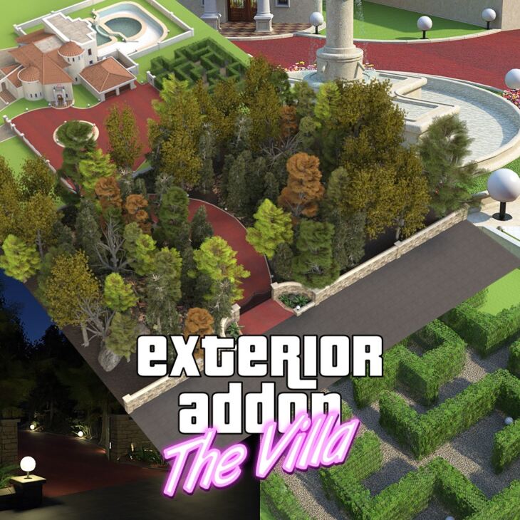 The Villa – EXTERIOR ADDON for Daz Studio_DAZ3D下载站