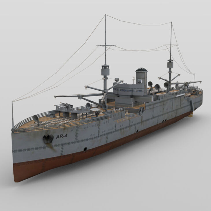 USS Vestal for DAZ Studio_DAZ3D下载站