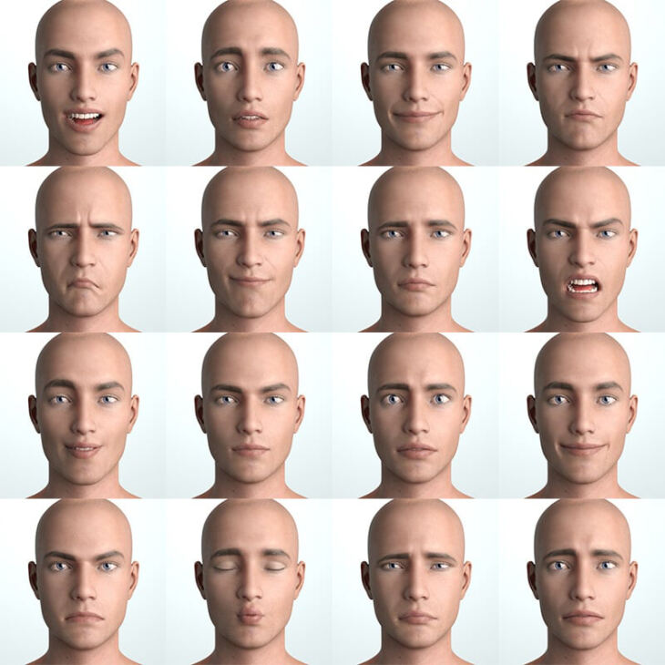 VN Expressions for Genesis 8 Males (DAZ STUDIO)_DAZ3D下载站
