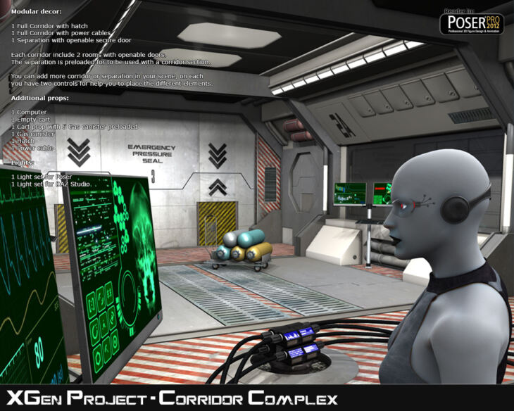XGen Project, Corridor Complex_DAZ3D下载站