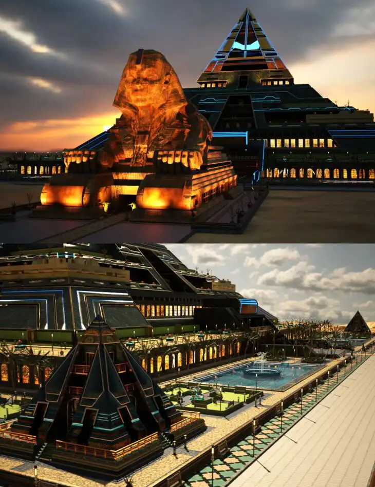 XI Futuristic Pyramid_DAZ3D下载站