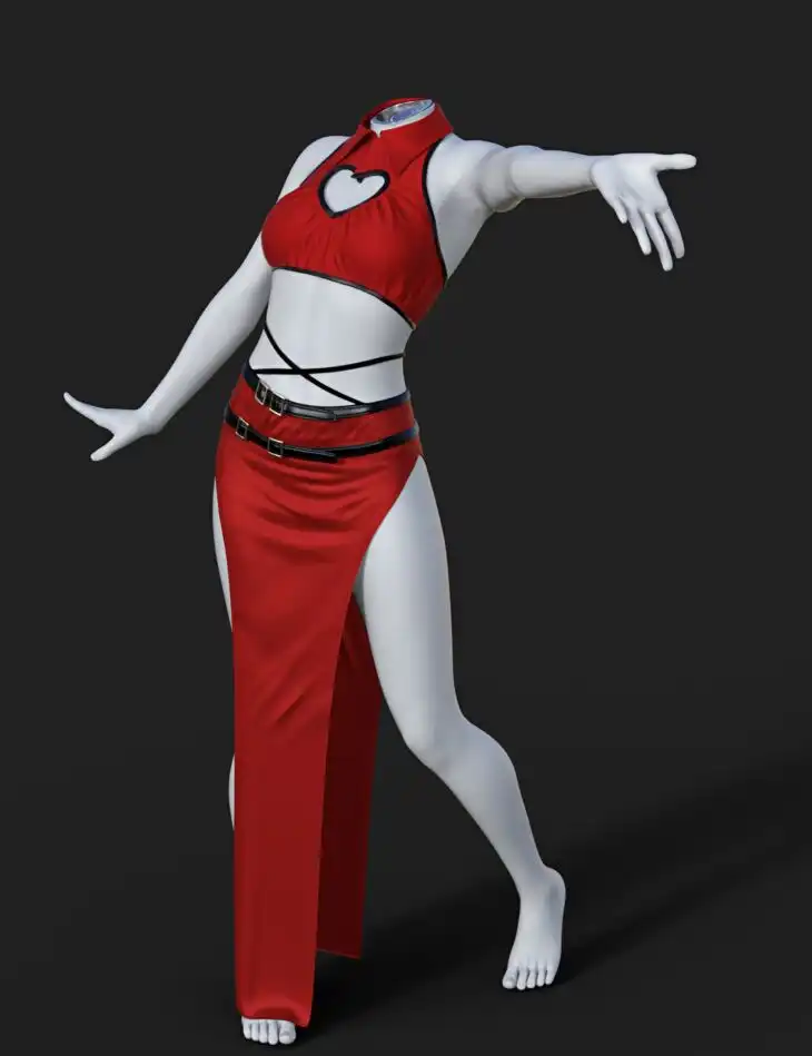 dForce SU Sexy Dress Set for Genesis 9, 8.1, and 8 Female_DAZ3D下载站