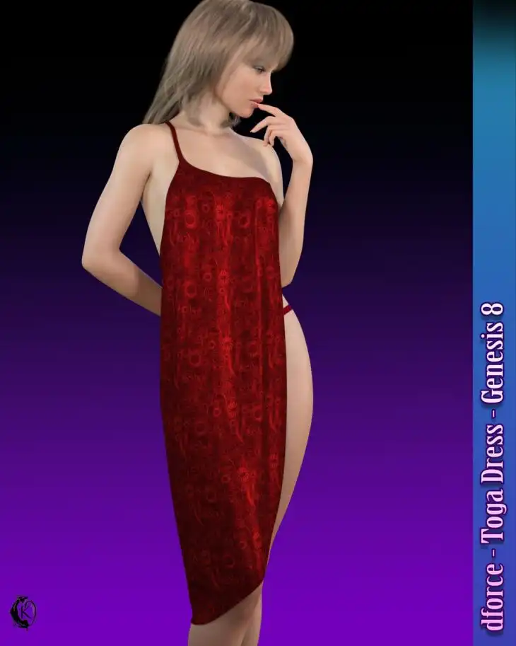 dForce – Toga Dress – Genesis 8_DAZ3DDL