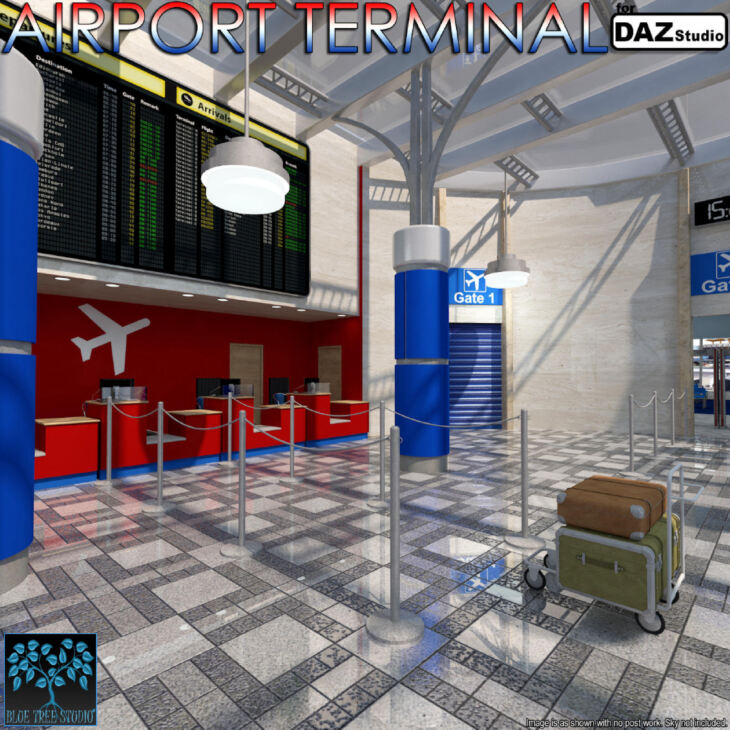 Airport Terminal for Daz_DAZ3D下载站