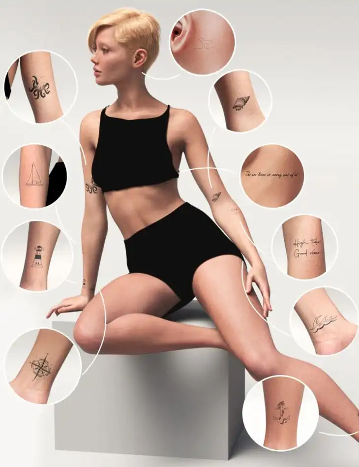 Art of the Sea LIE Tattoos for Genesis 9_DAZ3DDL