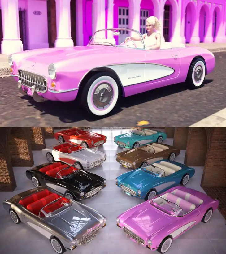 Barbie Corvette for DAZ3D_DAZ3DDL