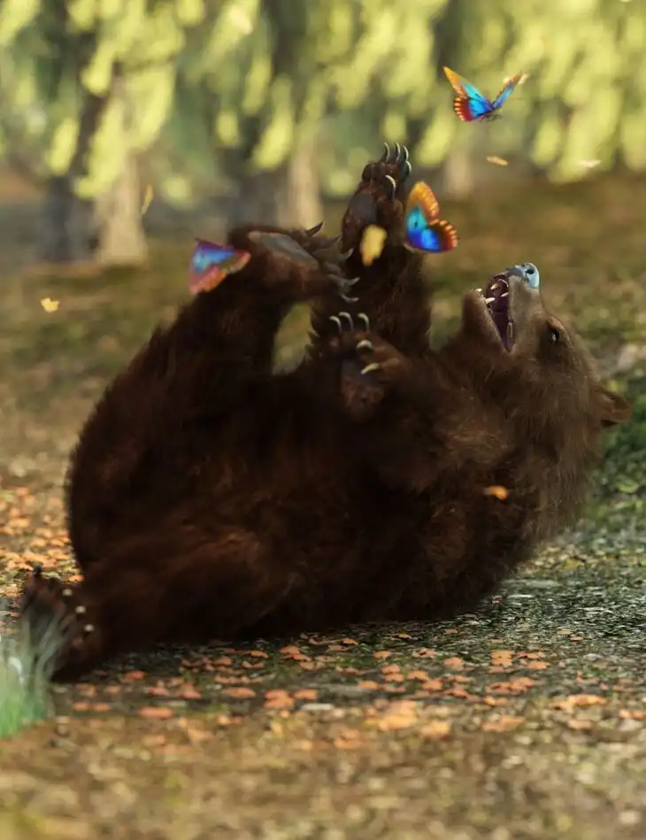 Bearrific Poses for AM Brown Bear_DAZ3D下载站
