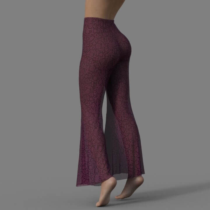 Bell Bottoms Pants for Genesis 8 Female_DAZ3D下载站