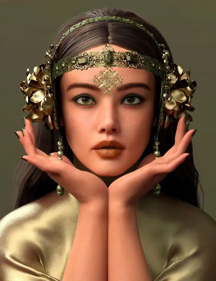 Bohemian Headdress for Genesis 9_DAZ3D下载站