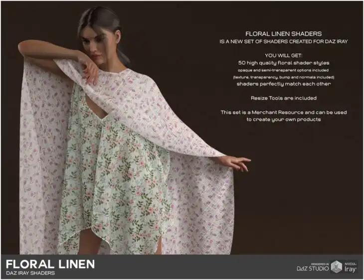 Daz Iray – Floral Linen_DAZ3DDL