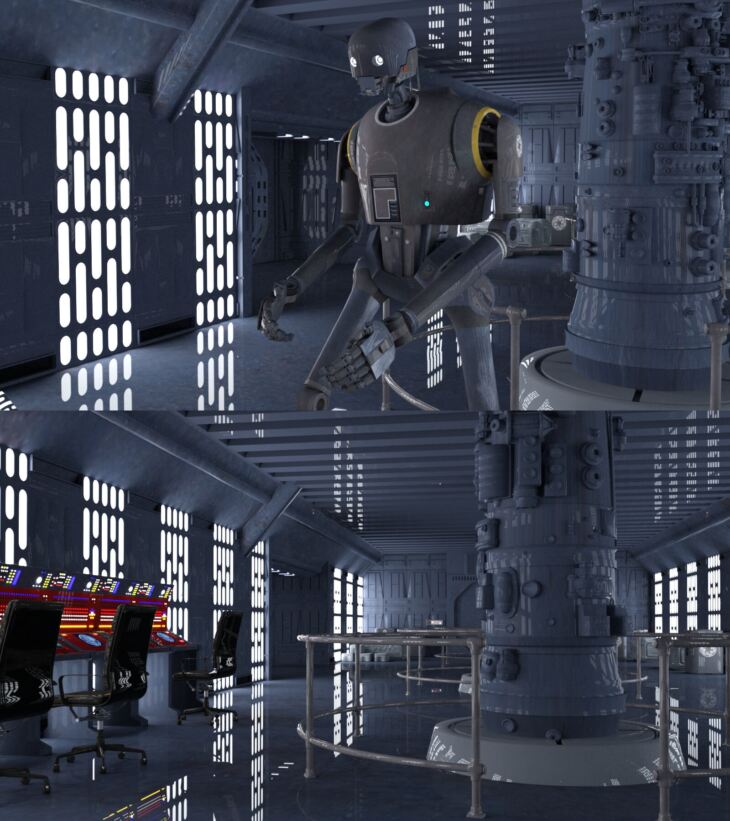 Death Star Interior and Droid_DAZ3D下载站