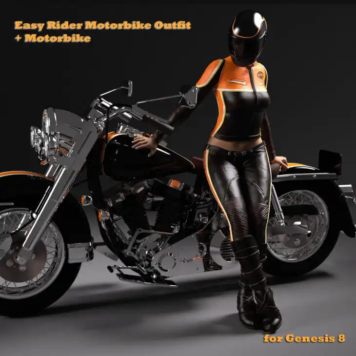 Easy Rider + Motorbike_DAZ3DDL