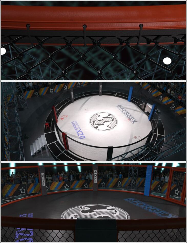 FM MMA Arena Addon: Circular Cage_DAZ3DDL