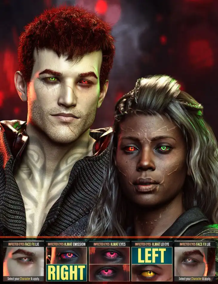 FPE Infected Eyes for Genesis 9_DAZ3DDL