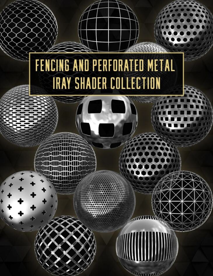 Fencing And Perforated Metal Iray Shader Collection_DAZ3D下载站