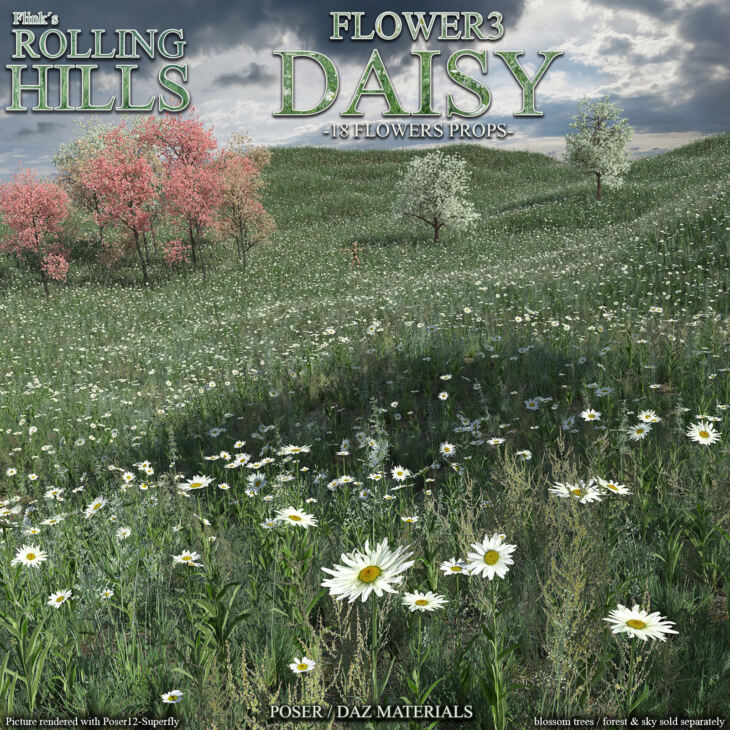 Flinks Rolling Hills – Flower 3 – Daisy_DAZ3DDL