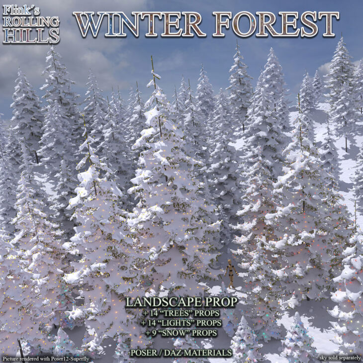 Flinks Rolling Hills – Winter Forest_DAZ3D下载站