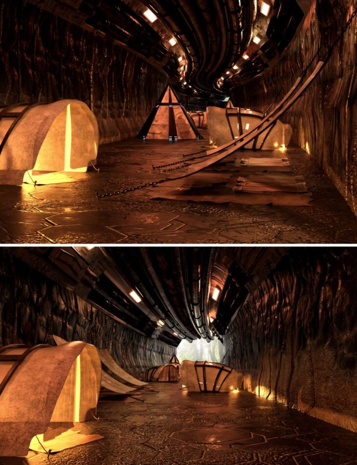 Future Underground Tunnel_DAZ3D下载站