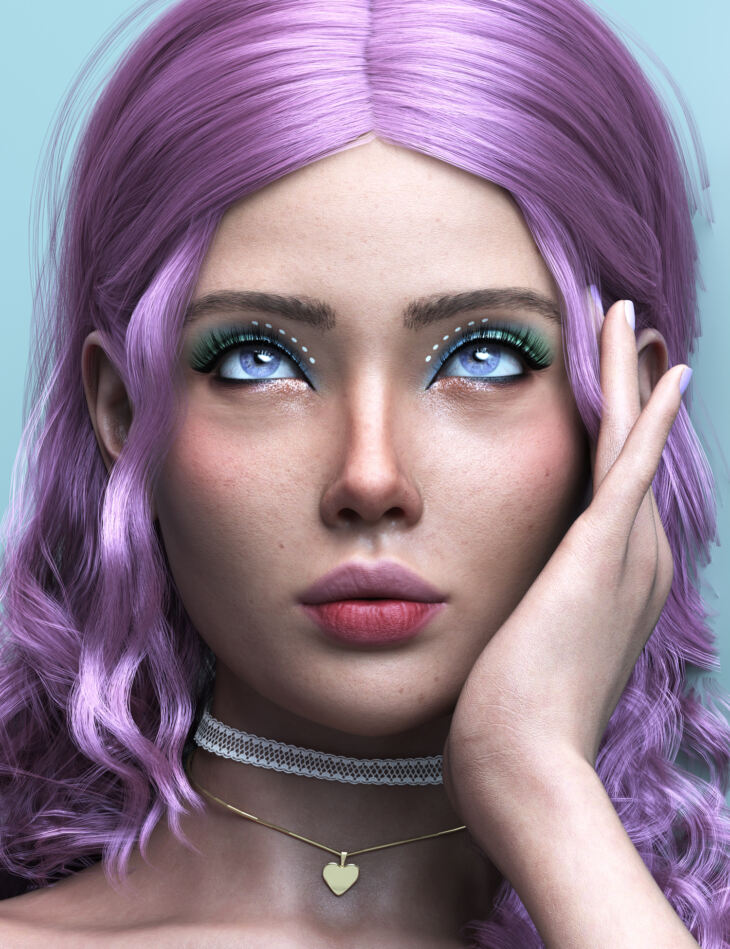 Glow Baby LIE Makeup for Genesis 9_DAZ3D下载站