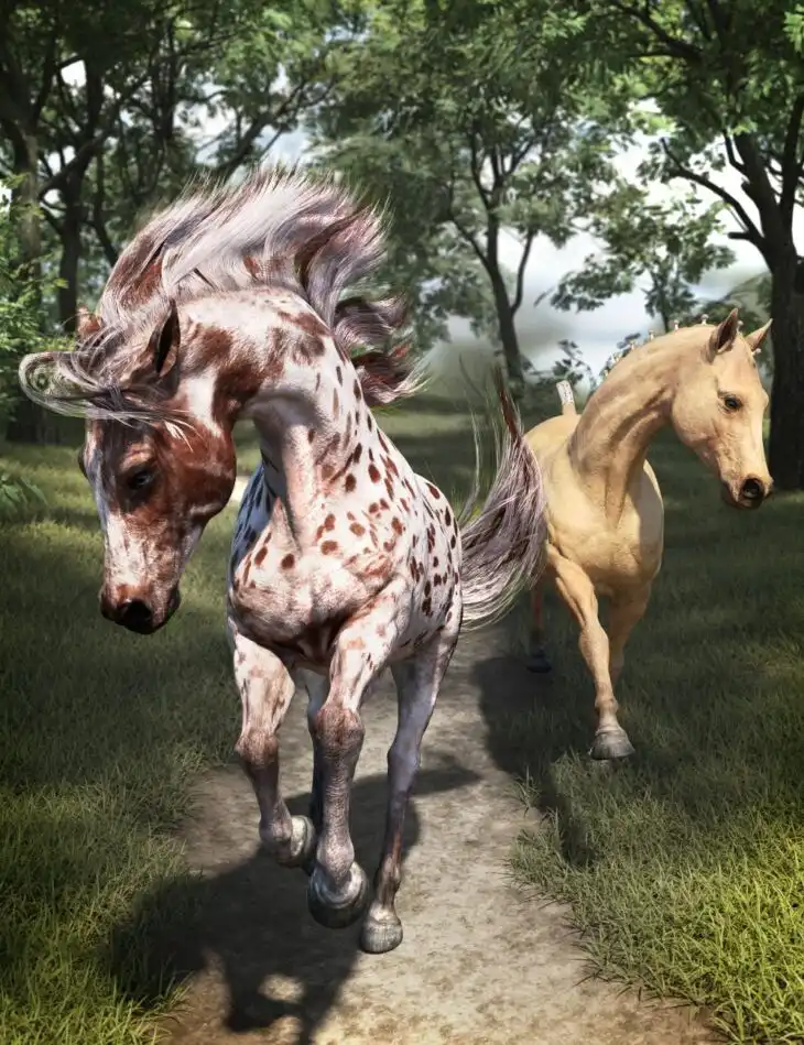 Horse Hair Pro Materials Addon for the Daz Horse 3_DAZ3DDL